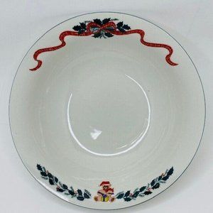 Newcor Origins Holiday Large Soup Bowl 126 Christmas Morning Tree Teddy Garland